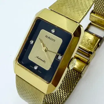 [ 작동 ] RADO 라도 손목시계 3P 다이아 자동 태엽 날짜 표시
