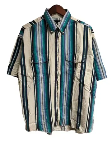 80s 랭글러 웨스턴 셔츠 반팔 스트라이프 XL