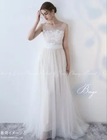 쉬폰 A라인 웨딩 드레스