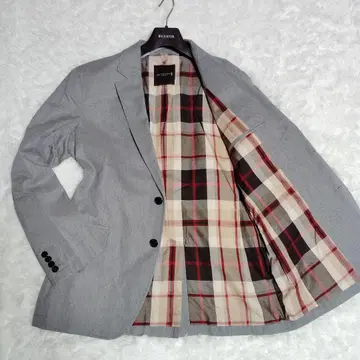 컨디션 최상 매킨토시 테일러드 자켓 하우스 체크 그레이 40