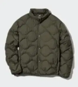 유니클로 울트라 라이트 다운 웨이브 퀼트 자켓 다크 그린 XL