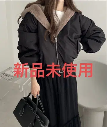 리버서블 후드 부착 MA-1 퍼 블루종