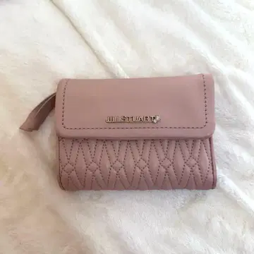 JILL STUART 질스튜어트 핑크 3단 폴더형 지갑