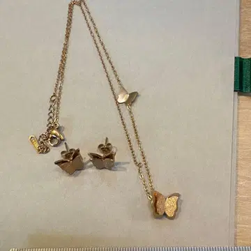 [ 미사용 ] 목걸이 귀걸이 세트