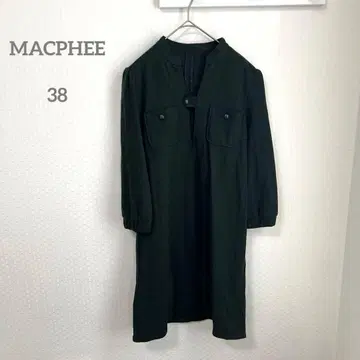 MACPHEE 맥피 울 혼방 무릎 기장 원피스 그린 M 상당