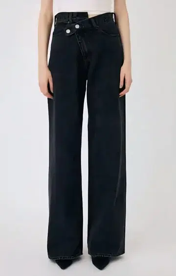 MOUSSY CROSS WAIST WIDE STRAIGHT