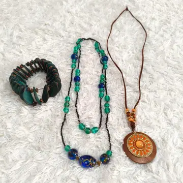 동양인 액세서리 3세트 목걸이 팔찌