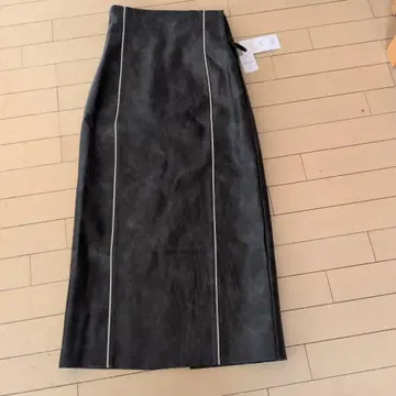wayswill 블랙 합성 피혁 타이트 스커트 사이즈