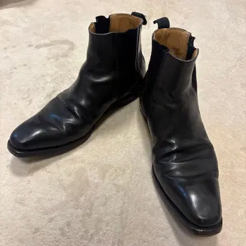 최고급 THEORY 사이드 고어 부츠 블랙 가죽