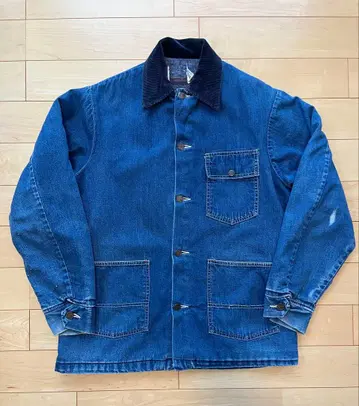 70s 80s 코듀로이 카라 부착 워크 자켓 usa제