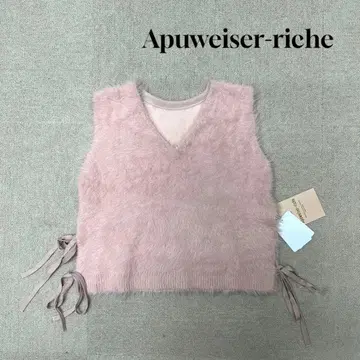 새상품 Apuweiser-riche 니트 슬리브리스 핑크 M 사이즈