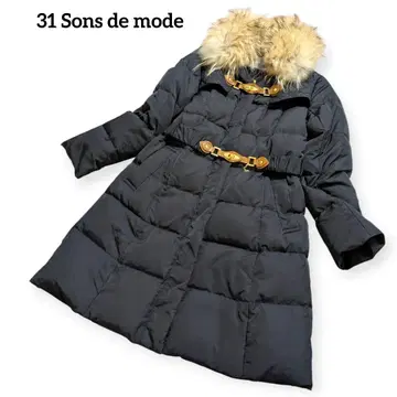 [ 31 Sons de mode ] 롱 다운 페더 라쿤 블랙 블랙