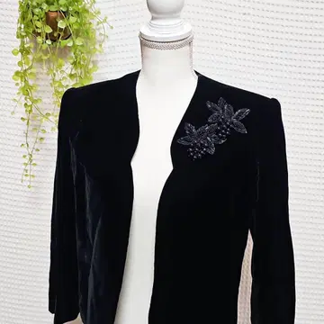 CRASELIA (13AR72) 노카라 자켓 볼레로 블랙