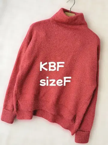 KBF 빨간색 터틀넥 니트 size F