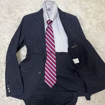 미사용급 에네스베 남성용 캐주얼 수트 팬츠 셋업 체크