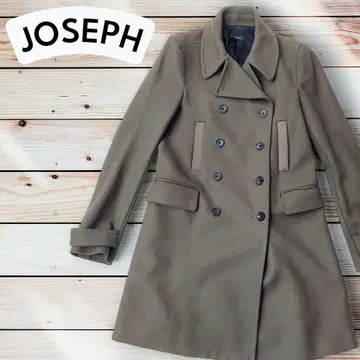 [JOSEPH 온워드 카시야마 ] 새상품급 피코트 울 혼방 브라운 38