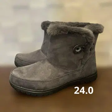 새상품급 NORTH DATE 그레이 퍼 어그 부츠 24.0