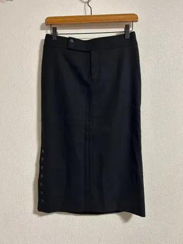 랄프 로렌 블랙 타이츠 스커트 버튼 포함