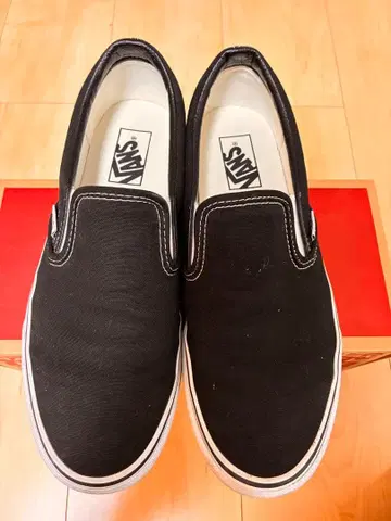 VANS 블랙 슬립온 27cm USA 기획