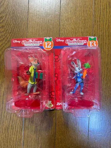 디즈니 크리스마스 오너먼트 주토피아 닉 주디 2체 세트