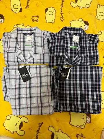 POLO 체크 무늬 파자마 세트 LL