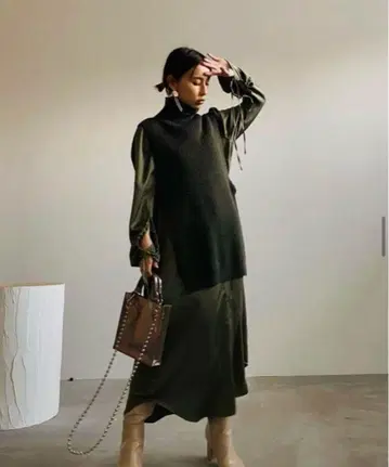 AMERI VEST LAYERED SHIRT DRESS