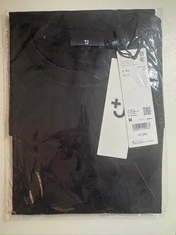 유니클로 +j 수피마 코튼 릴랙스 핏 크루 T셔츠 블랙 M 1