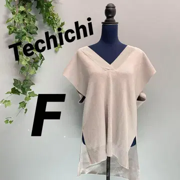 [ Techichi ] 테치치 하프 밀라노 브이넥 슬리브리스 오버