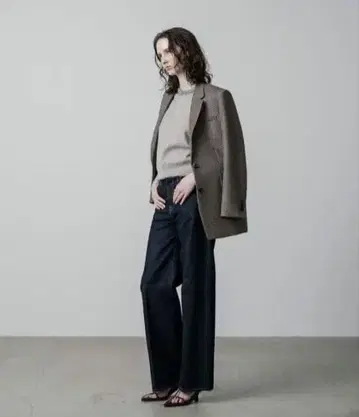 ebure 에부르 24AW 하운드 투스 트위드 자켓 38