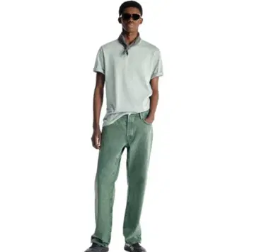 ZARA ORIGINS 31 스트레이트 데님 민트 그린 오리진스