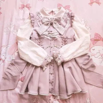 LIZLISA 프릴 리본 셋업 핑크