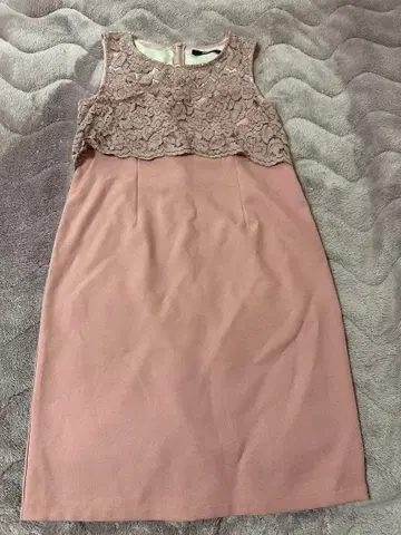 salire 핑크 레이스 타이트 드레스