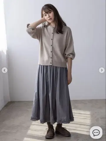 사만사 모스모스 유베시 x Samansa Mos2 밑단 프릴 개더 스커트