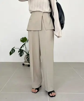 카프리슈레 마쥬 랩스커트 레이어드 팬츠