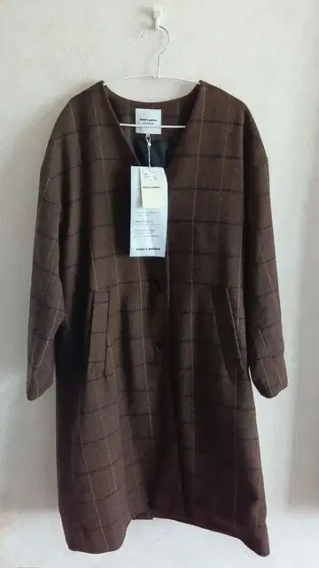 Anne's pocket 체크 무늬 롱 코트 M 사이즈 정가 9,889엔