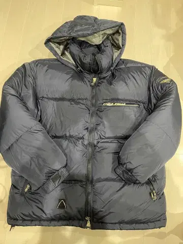 PELLE PELLE 후드 부착 다운 자켓 네이비