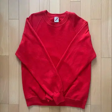 JERZEES 빨간색 래글런 슬리브 트레이닝복 L