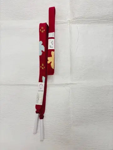 꽃무늬 빨간색 허리띠 후리소데용