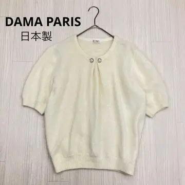 DAMA PARIS 울 샤기 반팔 니트 스웨터 일본제