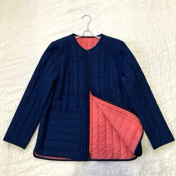 LANDS'END 노카라 리버서블 퀼팅 자켓 L 사이즈