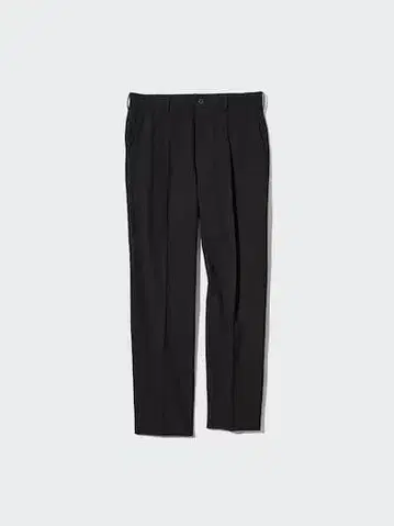 유니클로 턱 테이퍼드 팬츠 블랙 M