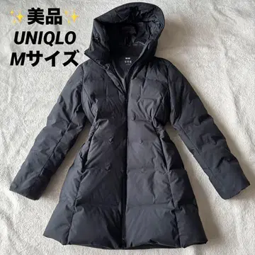 새상품급 UNIQLO 유니클로 심리스 다운 코트 블랙 M 사이즈