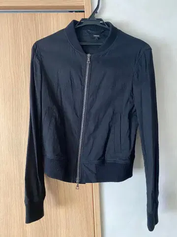 테리 블랙 집업 블루종 S