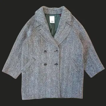 NOMBRE IMPAIR 헤링본 무늬 숏 기장 P 코트 프리 사이즈