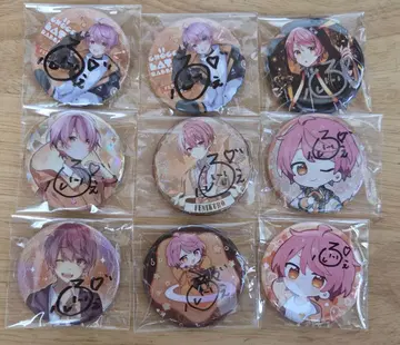 쵸코라비 페니쿠로 사인 포함 캔 배지 세트