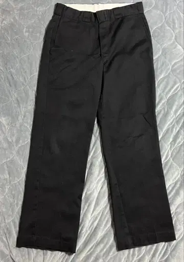 블랙 스트레이트 워크 팬츠