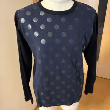 새상품 그랑마마도터 toro 네이비 도트 무늬 긴팔 상의