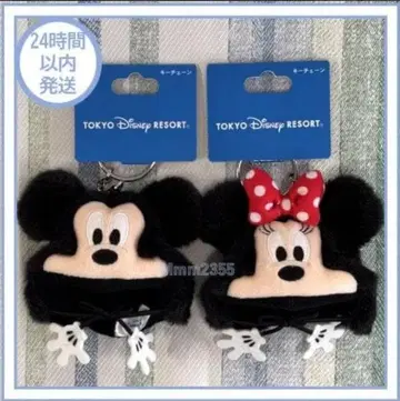미키 미니 팬캡 키체인 2개 세트 디즈니