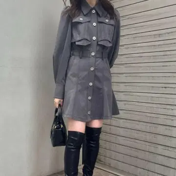 rienda 크롭 레이어드 머메이드 원피스 M 사이즈