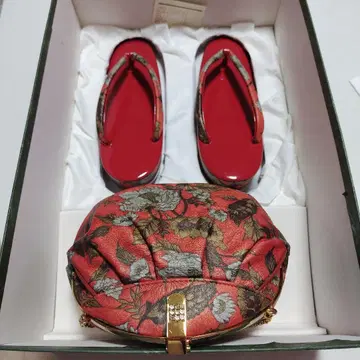 일본풍 디자인 일본 나막신과 백 세트